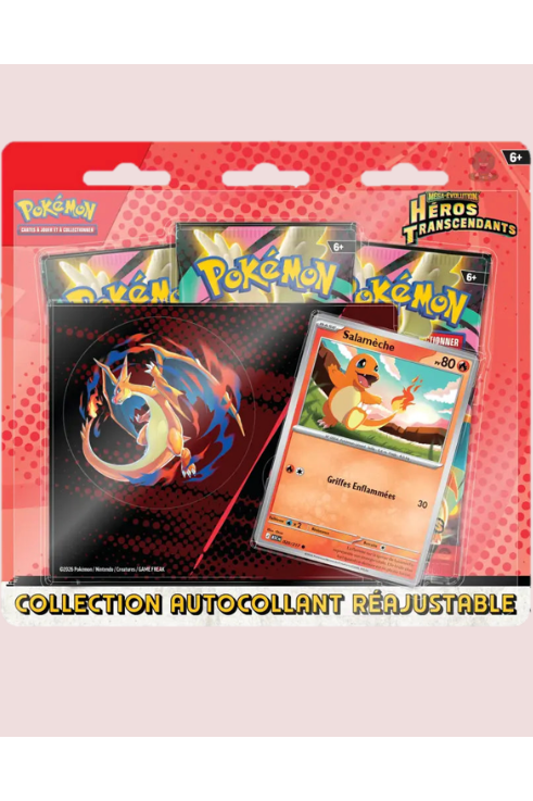 🔥 Tripack Pokémon ME 2.5 – Dracaufeu – Collection Autocollant Réajustable (FR)
