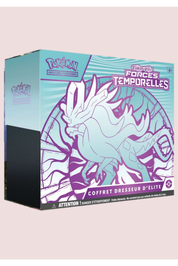 🔷 Coffret Dresseur d’Élite Pokémon – Écarlate & Violet : Forces Temporelles Bleu (FR)