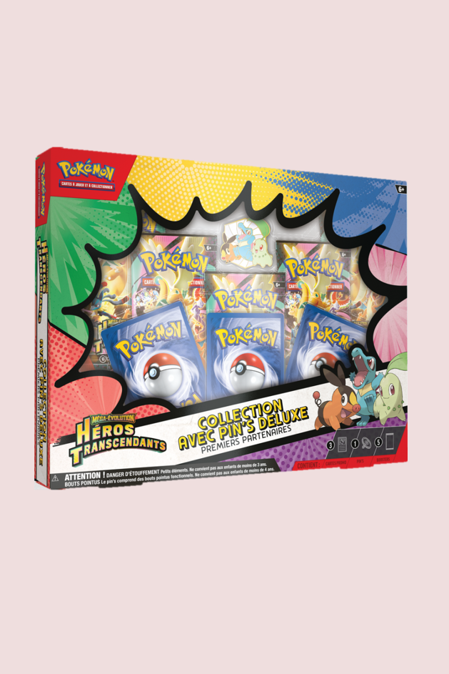 ⭐ Coffret Pokémon – Héros Transcendants : Collection avec Pin’s Deluxe (FR)