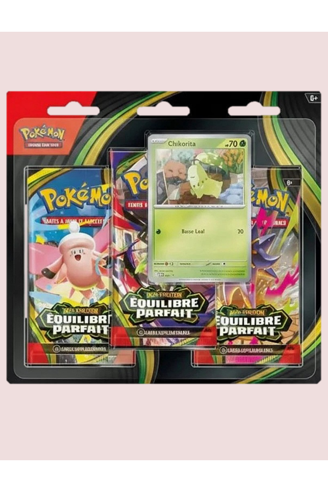 🍃 Tripack Pokémon ME3 – Équilibre Parfait - 3 Boosters + Carte Promo Germignon (FR)