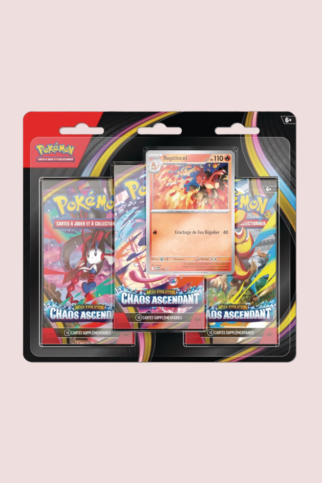 [Précommande] 💠 Tripack – Méga‑Évolution : Chaos Ascendant (FR)